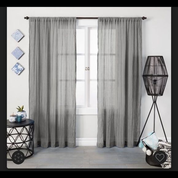 Opalhouse Accents Opalhouse Crushed Sheer Curtain 2 Panels Boho And